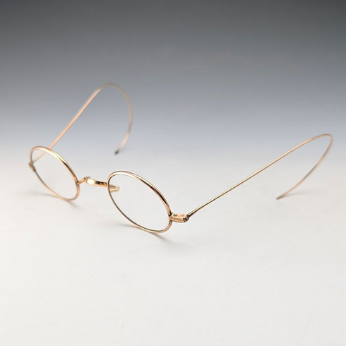 英国アンティーク ゴールドプレート製 小型メガネ Steward&Co ケース入り